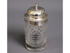 An 1837 William IV Chester silver topped jampot 5.