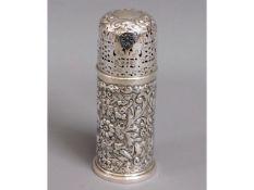 A decorative 1892 London silver Victorian muffinee