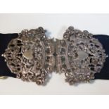 An ornate 1885 Victorian London silver nurses belt