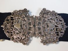 An ornate 1885 Victorian London silver nurses belt