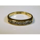 A 9ct gold CZ ring, size L, 1.8g