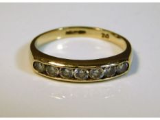 A 9ct gold CZ ring, size L, 1.8g