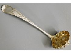 A 1792 George III London silver sugar sifter with