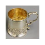 A George IV 1825 London silver christening cup wit