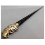 A good Victorian walking cane with a detailed silv