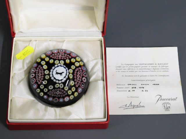 A 1978 Baccarat crystal paperweight, no.298, with