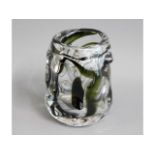 A Whitefriars glass knobbly glass vase with meadow