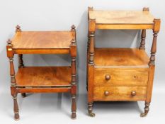 Two Victorian mahogany side tables a/f, tallest 32