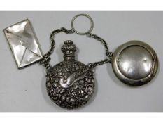 A 1904 Birmingham silver double stamp holder, a 19
