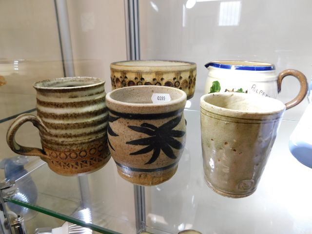 Five pieces of studio pottery including Keith Smit