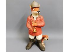 A resin Fox & Hound garden ornament type figure, 1