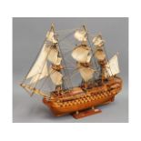 A model of Nelson's HMS Victory 23in wide x 18.5in