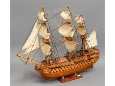 A model of Nelson's HMS Victory 23in wide x 18.5in