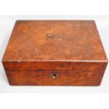 A burr finish antique box with Tunbridge ware styl