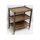 An oak tea trolley, 28in high