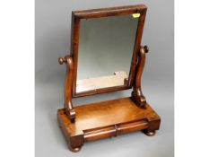 A Victorian dressing table mirror & two drawers, 2