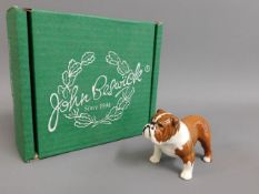 A boxed Beswick bulldog, 'Bosun', firing crack to