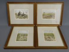 Four framed & signed Daniel Martin limited edition