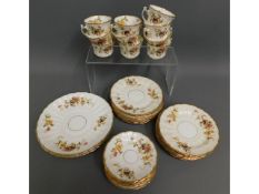 Thirty two pieces of "May" floral china, some a/f