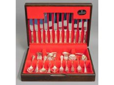 An Allander silver plated canteen of cutlery for s