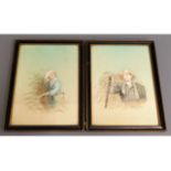 A decorative pair of framed Oriental needlework pi