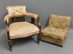 A Victorian nursing chair & one other a/f