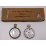 An Omega pocket watch "Ham & Huddy, Liskeard", a/f