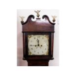 A c.1800 Birmingham oak longcase clock, faults to
