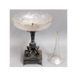A 19thC. silver plated table centrepiece with dolp