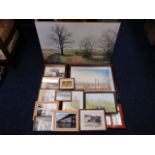 A quantity of mixed framed pictures, mostly relati