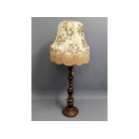 A decorative standard lamp with shade, 62in tall