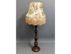 A decorative standard lamp with shade, 62in tall