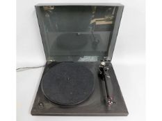A Rega turntable record player, lid a/f