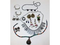 A quantity of costume jewellery including mostly s