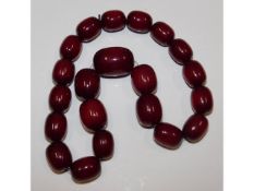 A large set of vintage cherry amber style beaded n