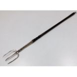 A Georgian silver toasting fork, 23.5in long