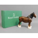 A Royal Doulton shire horse, fault to glaze on ear