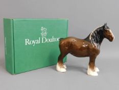 A Royal Doulton shire horse, fault to glaze on ear