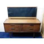 A retro G-Plan style dressing table with mirror &