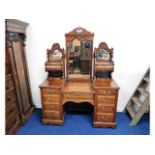 A decorative Victorian mahogany dressing table, 72