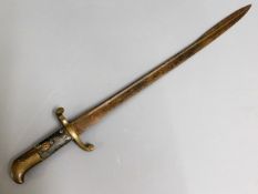 A British 1858 pattern Lancaster Sword bayonet to