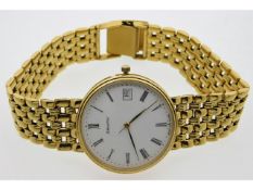 A gents 9ct gold case & strap Zenith wristwatch, 5