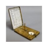 A brass pocket "Sunwatch" sundial & compass