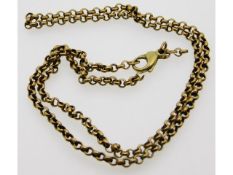 A 9ct gold belcher chain, 20in long, link a/f, 6.3g