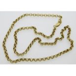 A 9ct gold belcher chain, 19.8g, 20in long