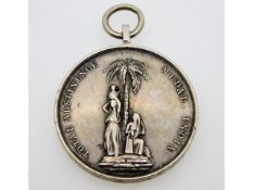 An 1862 silver army Indian temperance 'Total Absti