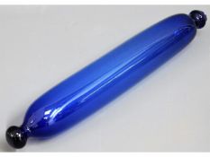 A c.1860 mid Victorian Bristol blue glass rolling