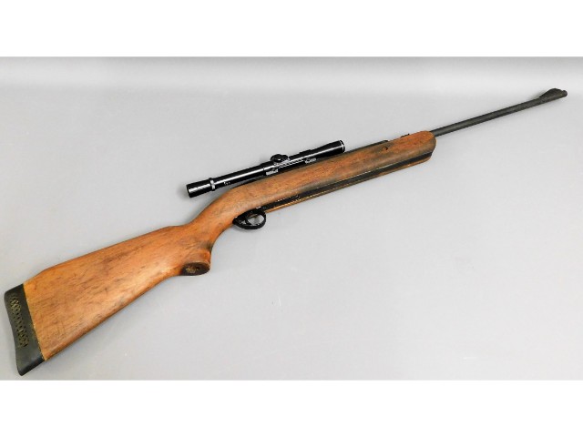A vintage BSA air rifle with 4x20 sight