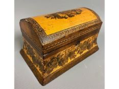 A 19thC. Tunbridge Ware tea caddy, in the manner o