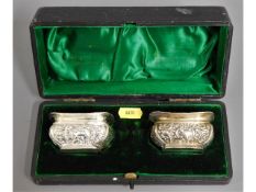 A Victorian cased pair of 1898 Birmingham silver s